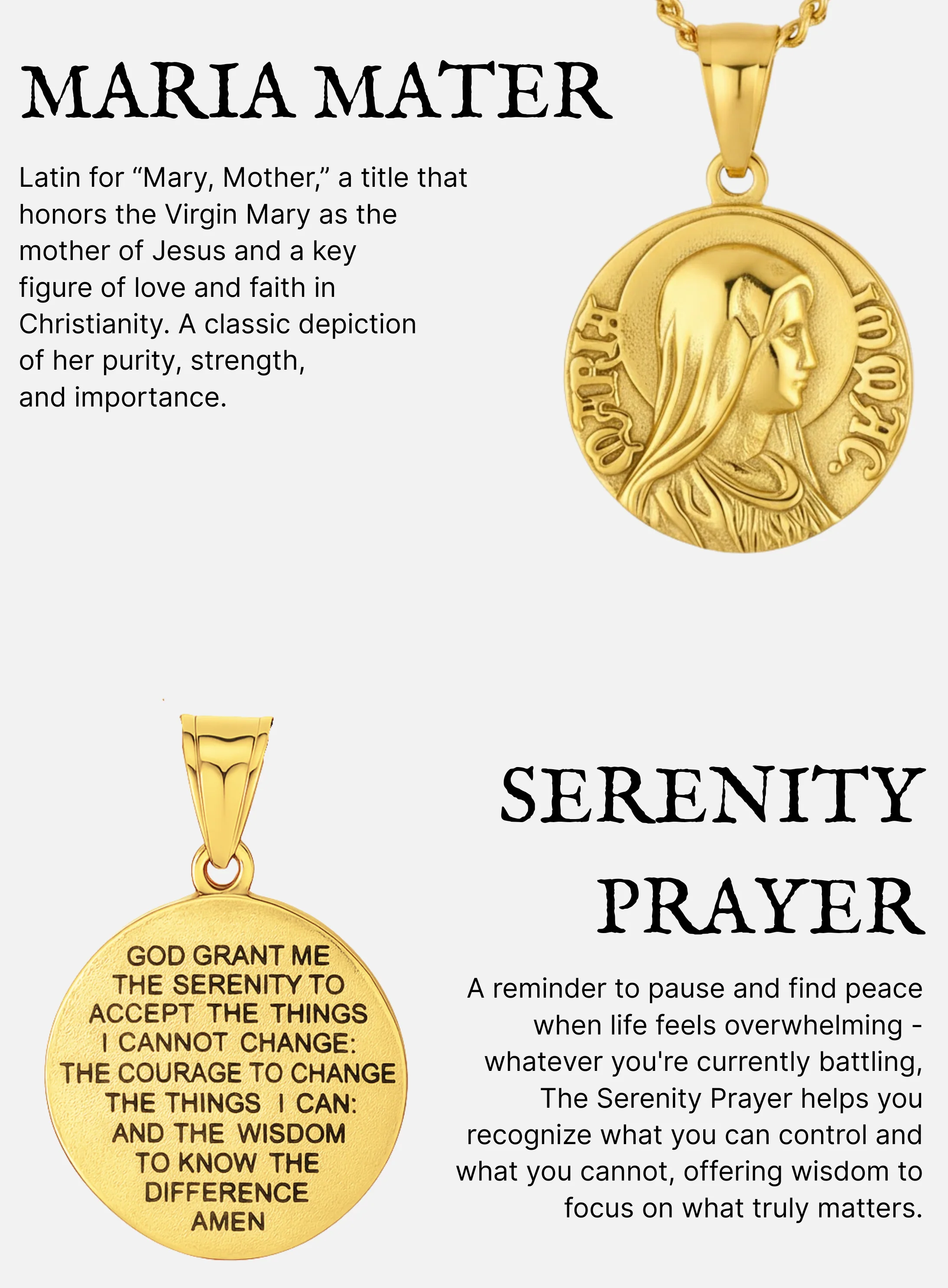 VIRGIN MARY QUARTER NECKLACE - Image 10