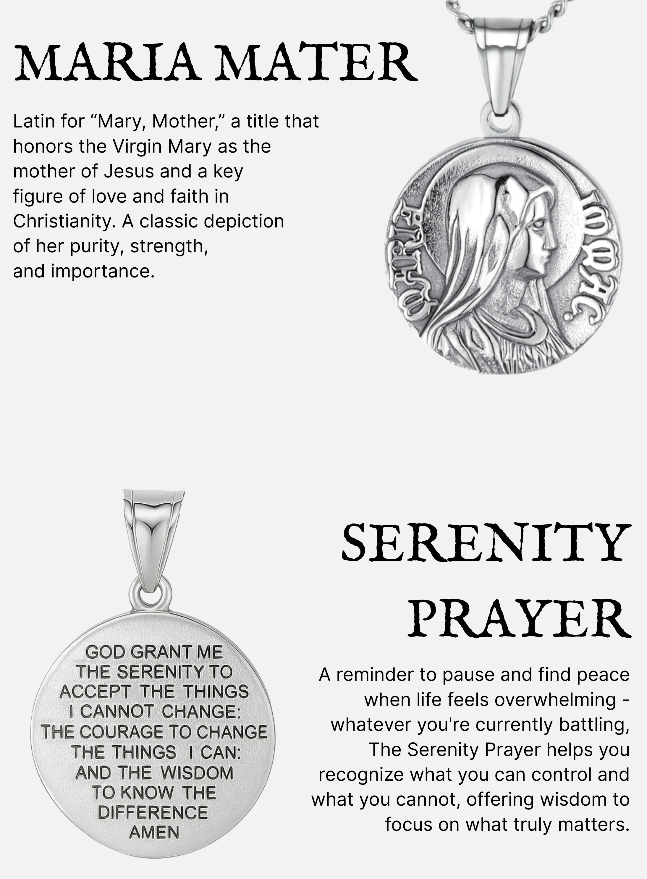 VIRGIN MARY QUARTER NECKLACE - Image 4
